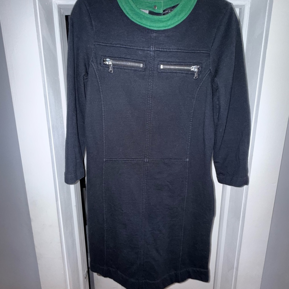 Marc By Marc Jacobs Navy Dress with Green Trim